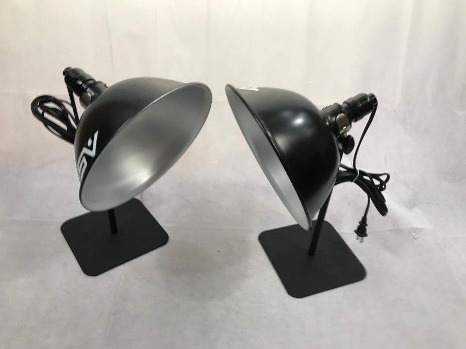 Lot Of 2 Smith Victor 10 in. Round Photography Studio Light Lamps