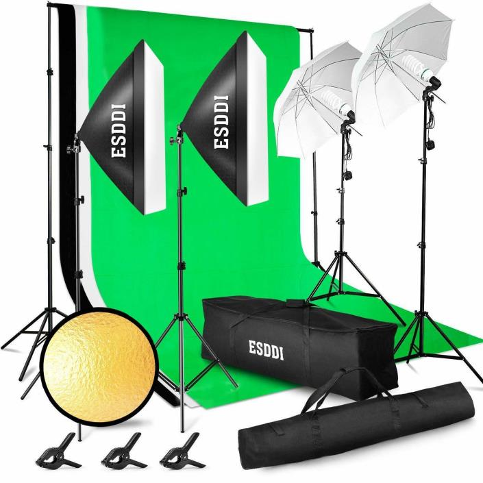 ESDDI 8' x 10' Background Photography Video Lighting Kit Softbox