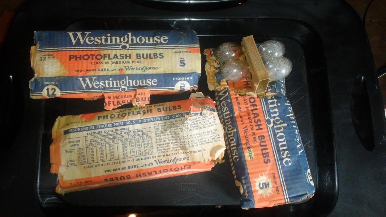 Westinghouse photoflash bulbs class M no.5 set of 32