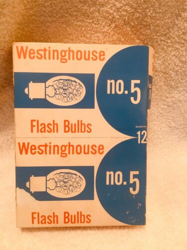 Vintage Westinghouse Camera Flash Bulbs No. 5 Twin Pack