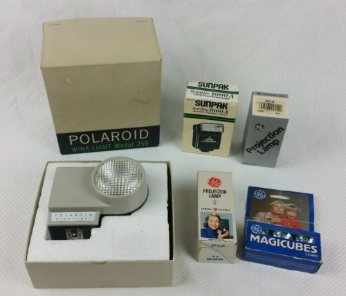 Vintage Camera Flash Bulbs Projector GE Sunpak Polaroid