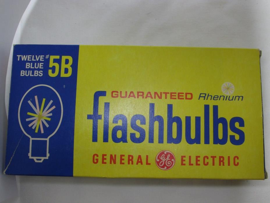 Vintage GE #5B Rhenium Blue Flashbulbs 11 Count