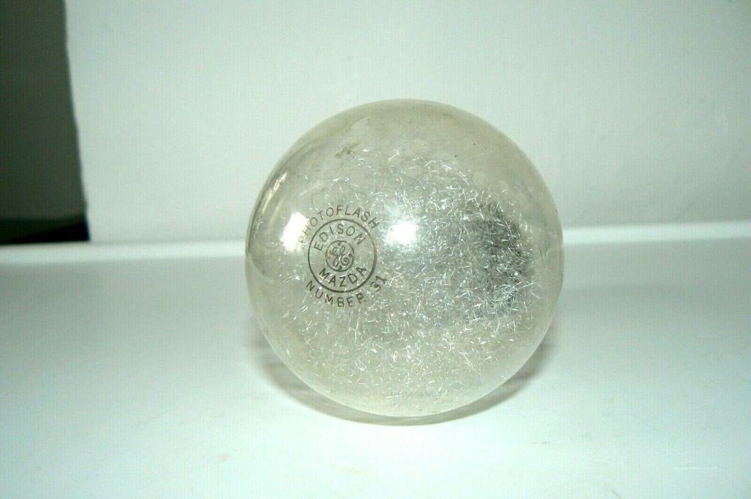 NOS Edison Mazda GE General Electric No. 31 Photoflash Flashbulb Flash Bulb.