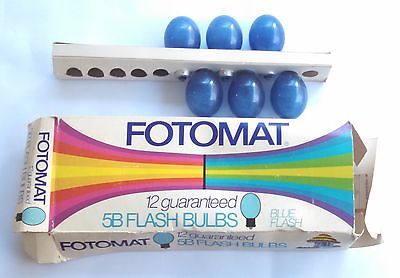 FOTOMAT 6 Blue Flash 5B Bulbs. w/ORIGINAL package (12 pack but only 6 remain).