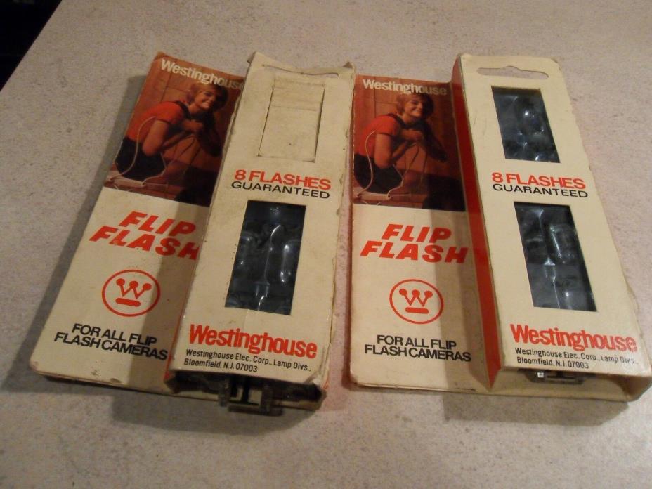 Lot of 2 vintage Camera Bulbs Flip Flash By Westinghouse - UNUSED