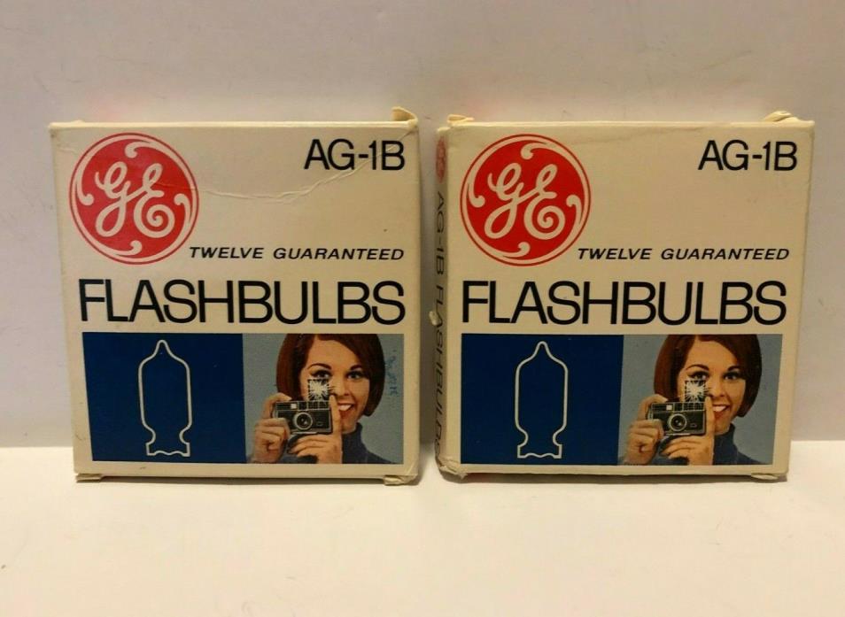 Vintage GE Flashbulbs AG-1B (1 box full 12, 1 box partial 10)