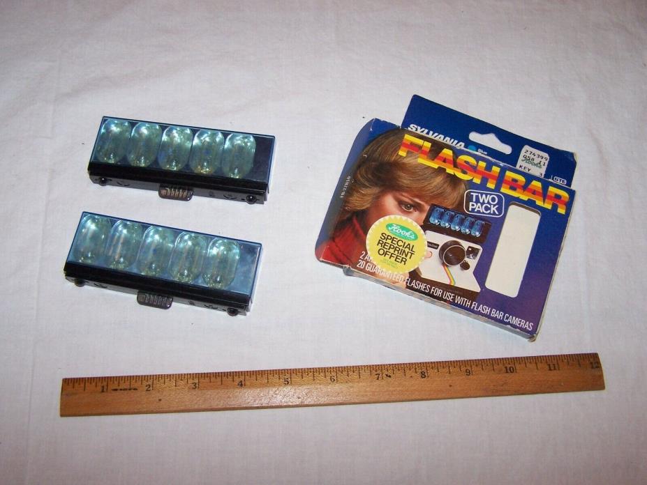 Vintage SYLVANIA Blue Dot FLASH BARS for ONE STEP CAMERA & Others - 20 Flashes