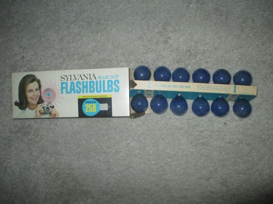 Antique Sylvania Blue Dot Flashbulbs 25B