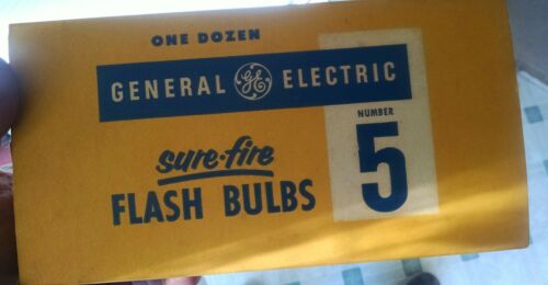 10 Pack unused General Electric Sure Fire Camera Flash Bulbs Vintage