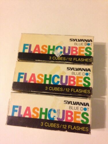 Sylvania Blue Dot FLASHCUBES 9 Cubes 36 Flashes