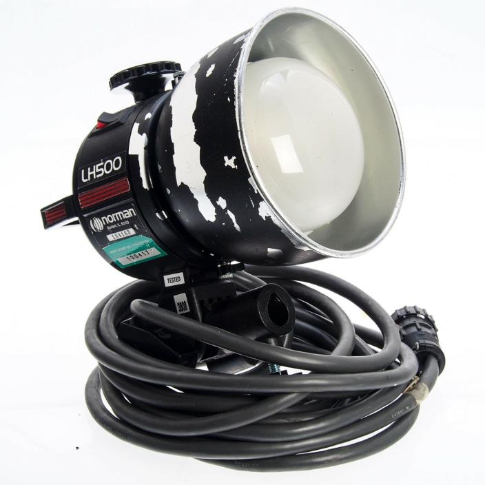 Norman LH500 Lamp Head Flash With 5DL Reflector and Diffusion Dome