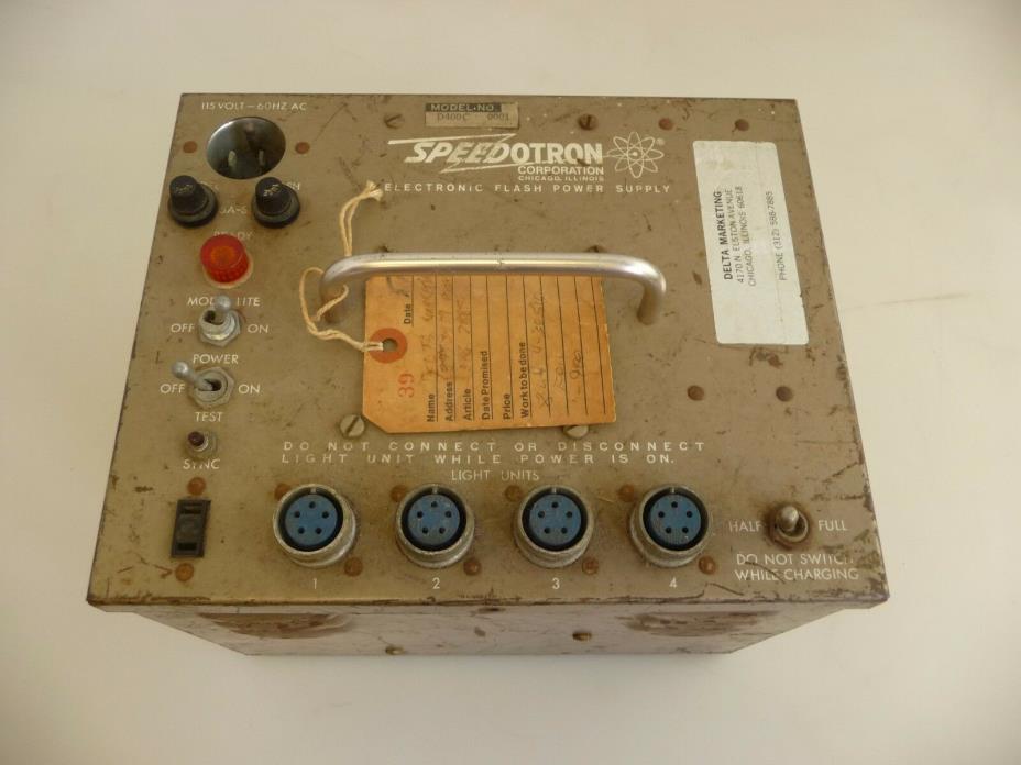 Vintage Speedotron Electronic Flash Power Supply Model D400C