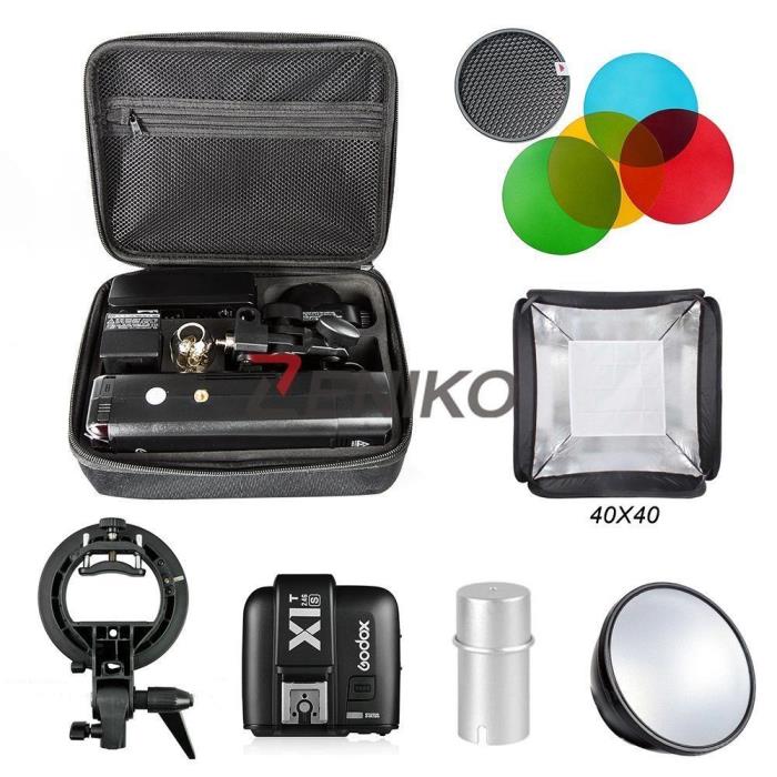 Godox AD200 TTL HSS Pocket Flash +X1T-S Trigger & Softbox & Bracket &FilterKit h