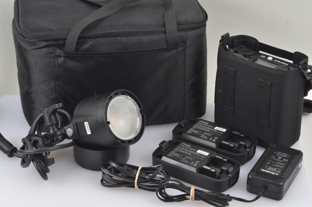 EXC++ PROFOTO B2 250 AIR TTL LOCATION KIT w/1 HEAD AND 2 BATTERIES, CASE, NICE!!