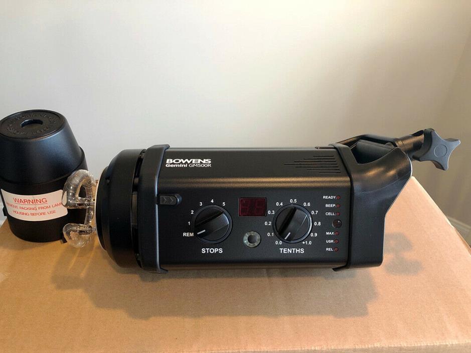 Bowens Gemini 500R, 500 watt Second Monolight with Modeling Lamp & Flash Tube