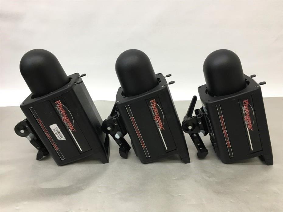 Lot of 3 Photogenic Professional Lighting Powerlight PL1250, 120 VAC/60Hz 500Ws