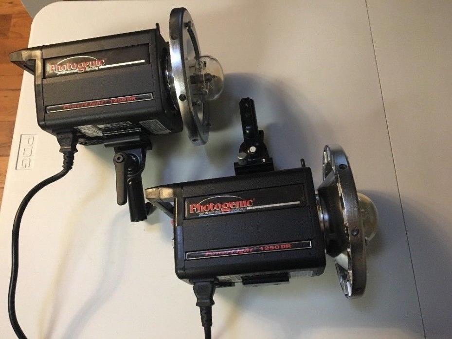 2 x Preowned Photogenic PL1250DR Powerlights 1250 w/ softboxes - TESTED!