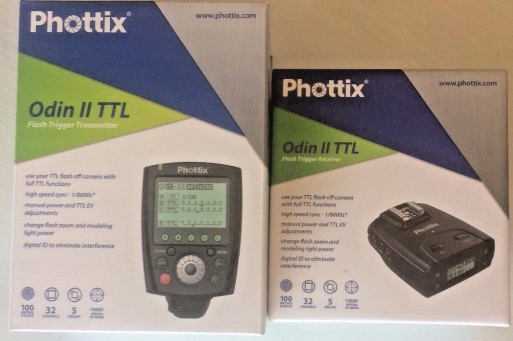 Phottix Odin II TTL Flash trigger kit for Canon transmitter & receiver kit NEW