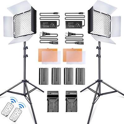 SAMTIAN LED Video Light 600 LED Camera/Studio Light Kit CRI95 3200K/5600K Cam...