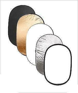 24'x36' Collapsible 5-in-1 Light Reflectors Discs/Ovals