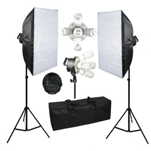 10*55W 5Head Lamp Softbox Studio Video Continuous Lighting Stand Kit Soft Box