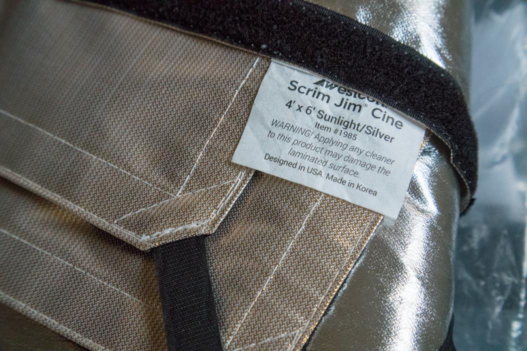 Westcott Scrim Jim Cine Full-Stop Diffuser Fabric Sunlight/Silver (4 x 6')