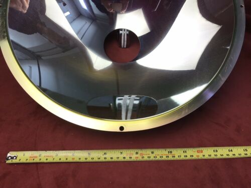 15 inch diameter ellipsoidal light reflector from a 70 mm film projector.