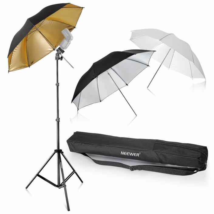 Neewer Photo Studio Three Umbrella Kit 33