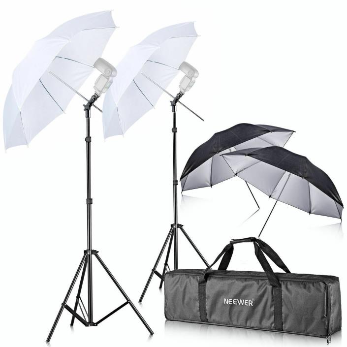 Neewer Off Camera Double Speedlight Flash ShoeMount Swivel Soft Umbrella Kit