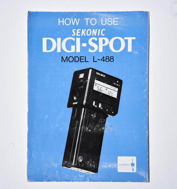 ORIGINAL manual SEKONIC Digi-Spot L-488 Spot Light Meter Color Instruction Guide