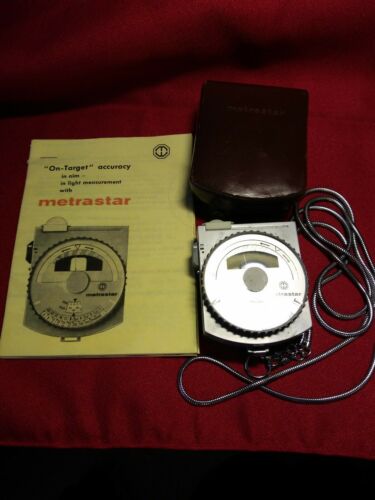 Metrastar / Electronic Light Exposure Meter / In Case /rare mesh neck chain