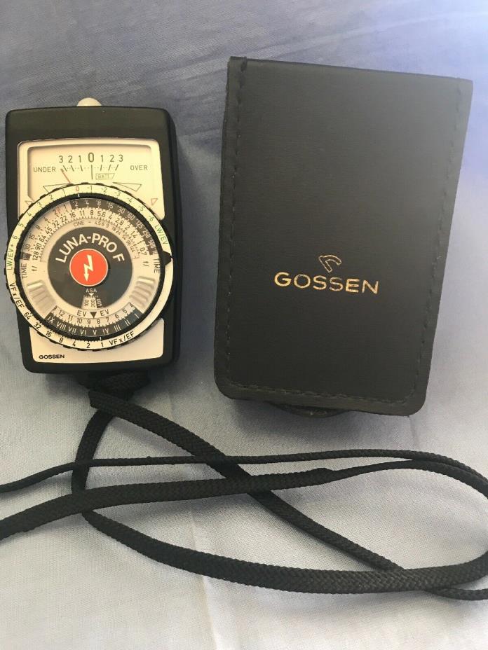 Gossen Luna Pro F Light Meter With Leather Case Ambient Incident Reflective