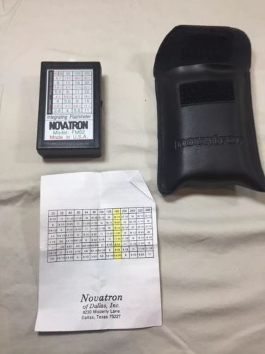 Novatron FM02 Integrating Flash meter With Case Flash Light Meter User Sheet