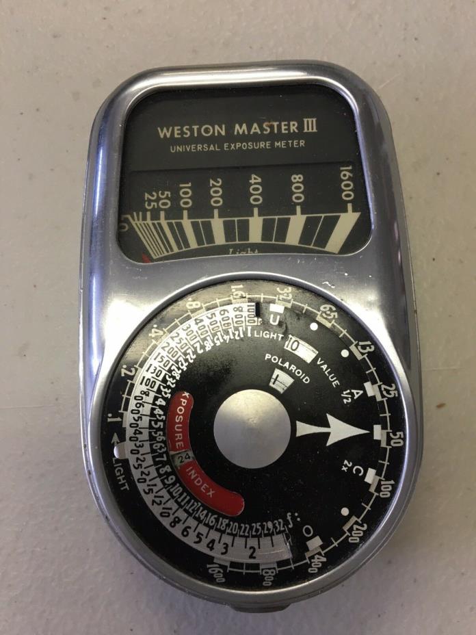 Vintage Weston Master III Light Meter Model 737 Made in USA