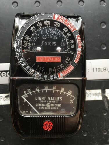 General Electric Light Values EXPOSURE Meter Typedw48