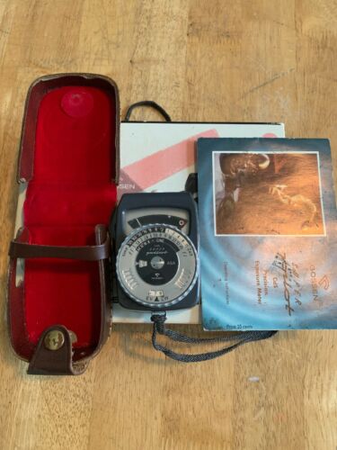 Vintage Gossen CDS Super Pilot ASA Light Exposure Meter Germany w/ Leather Case