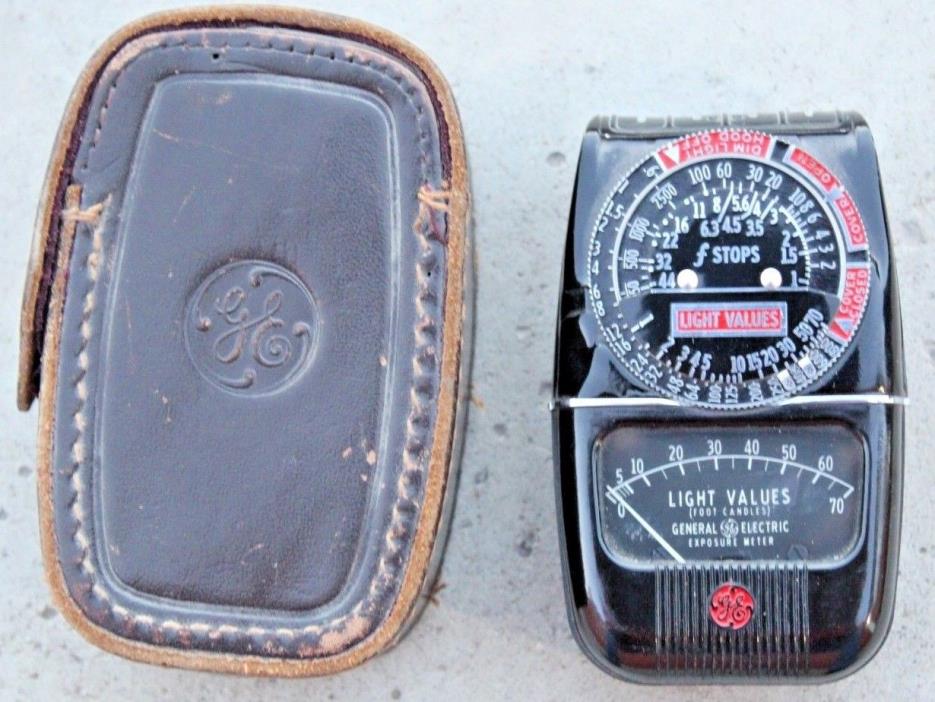 Vintage General Electric Exposure Meter  Type DW-48 No. 3181J w/ Case