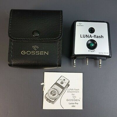 Gossen Luna Flash Incident Light Meter Attachment w/ Case & Manual  Excellent!
