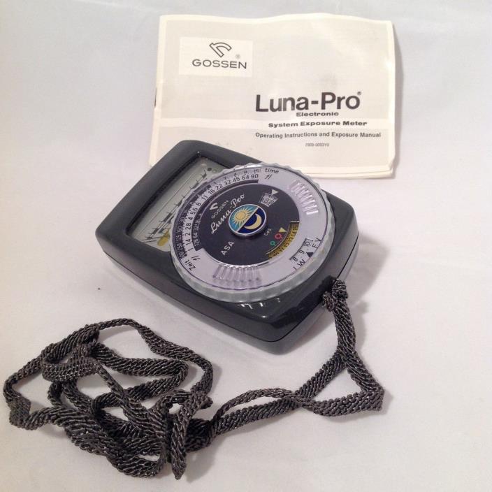 Gossen Luna Pro Handheld Light Meter w/ Strap & Manual