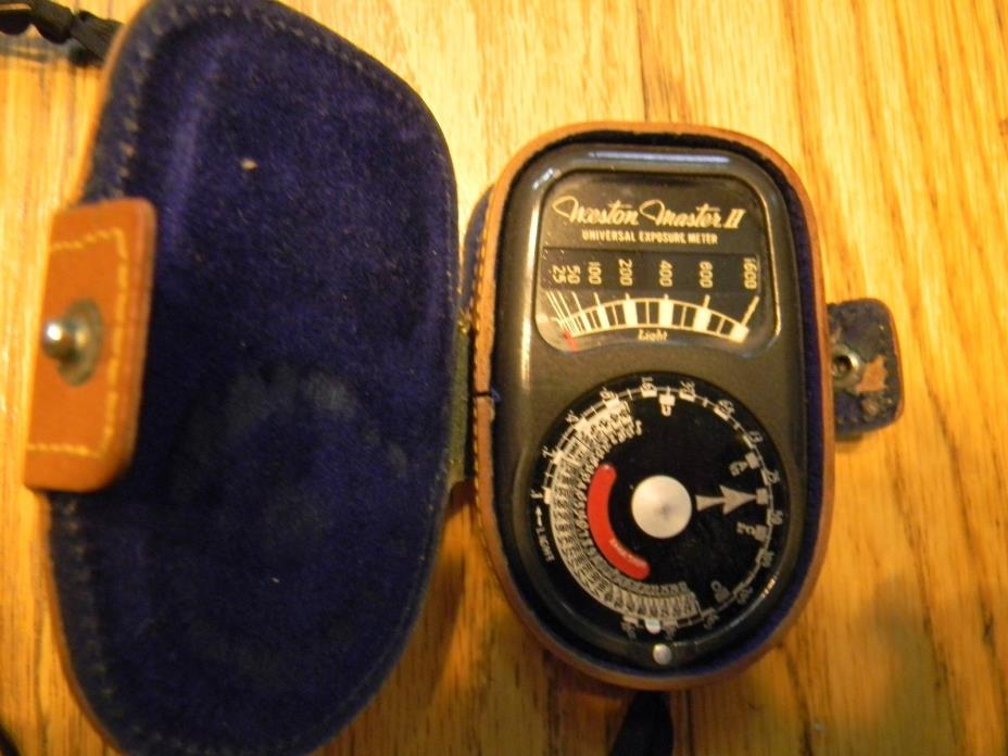 Weston Master II Model 735 Light Exposure Meter W/Leather Case