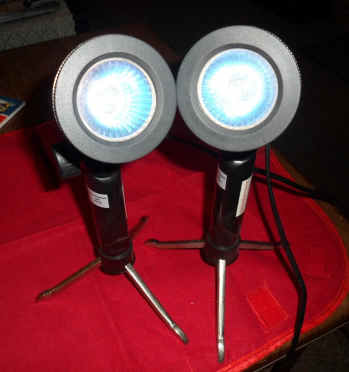 ADJUSTABLE PHOTOGRAPHY LIGHTS with STANDS and LIGHTING lot of 2