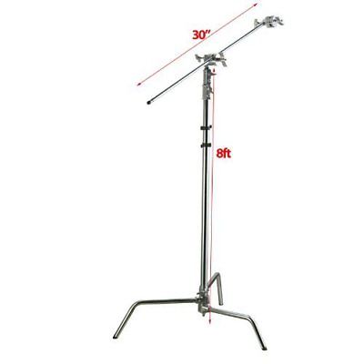 ePhoto 8ft Photo C Stand Video Studio Photography Century Stand Kit with 2pcs