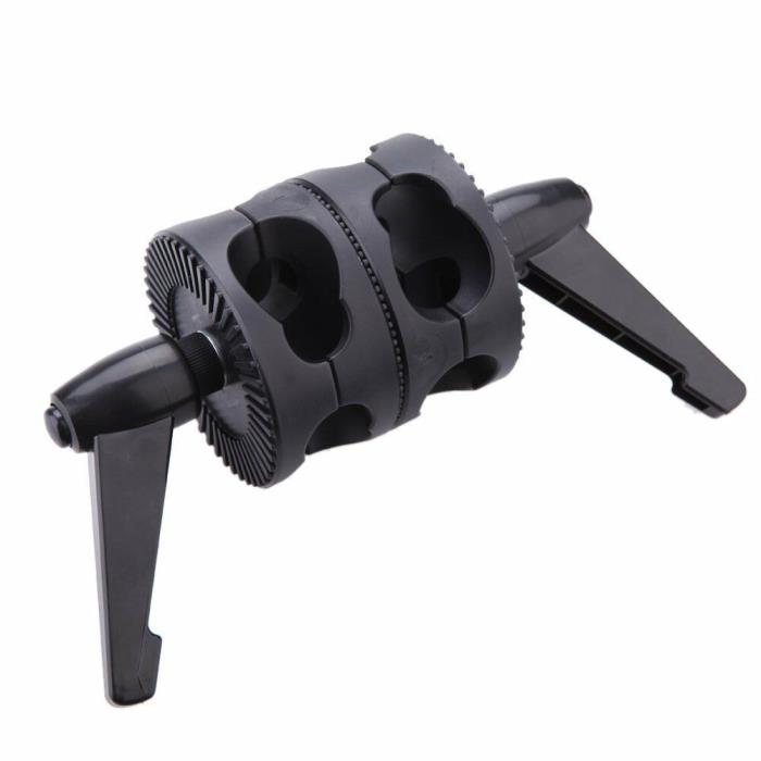Dual Swiveling Grip Head Angle Clamp for Studio Boom Arm Reflector Holder Stand