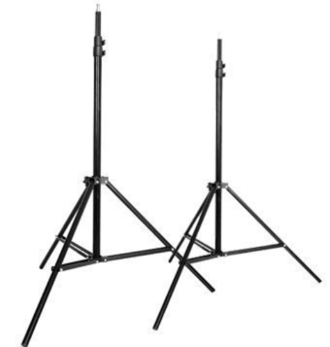 Set of Two 7 feet Photography Light Stands with Cases 2X803 NEW