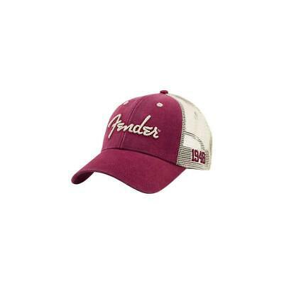 Fender Spaghetti Logo Washed Trucker Cap, Maroon #9123013080