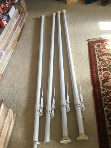 MANFROTTO AUTO POLE * LOT OF FOUR * White 6’7” To12’2” Very Nice Used Condition