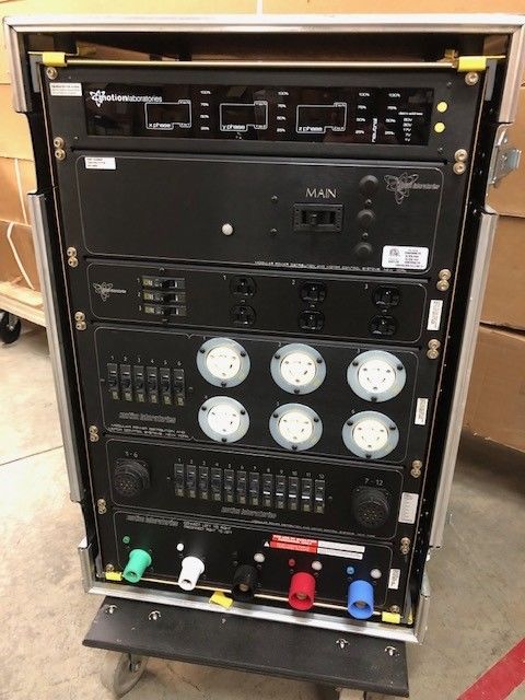 MotionLabs Portable Power Distribution Rack 3Phase 200A main 12 Channel Lighting