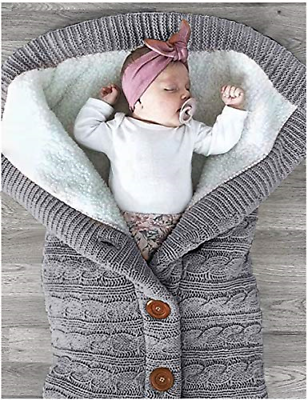 XMWEALTHY Unisex Baby Girls Boys Swaddle Blankets Cute Infants Knit Wraps Sack