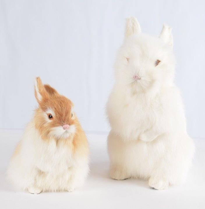 2 ea. Set Realistic Easter Bunny Rabbit Fur Replica Photo Prop