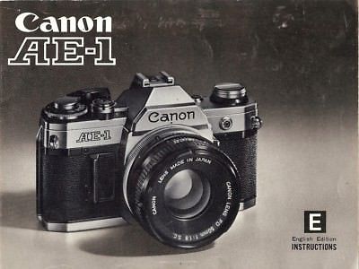 1970s CANON AE-1  35mm SLR CAMERA OWNERS INSTRUCTION MANUAL -AE1